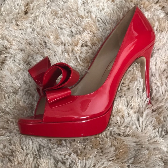 Patent leather d’Orsay Valentino platform pumps - Picture 7 of 7
